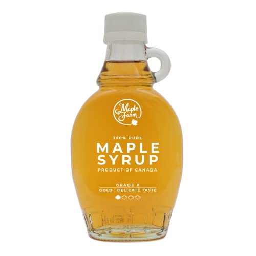 Jarabe de arce Grado A (Golden, Delicate taste) - 189ml (250g) - Miel de arce - Sirope de Arce - Original maple syrup