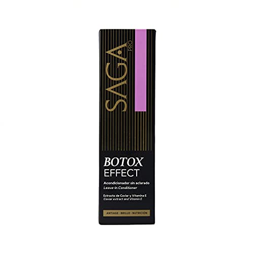 Saga Pro Botox Effect Leave In Acondicionador, Negro, 150 ml (Paquete de 1)