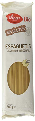 El Granero Integral - Espaguetis de Arroz Integral Sin Gluten BIO - 500 g - Alto Contenido en Nutrientes - Propiedades Digestivas - Sensación de Saciedad - Aptos para Veganos