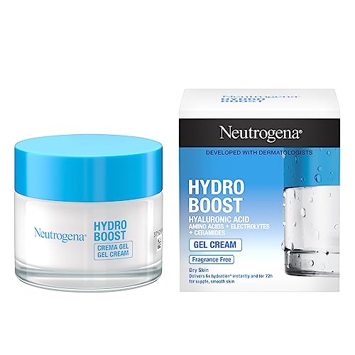 Neutrogena Hydro Boost Crema Gel (50 ml), crema hidratante facial apta para pieles sensibles, crema para el cuidado facial con ácido hialurónico
