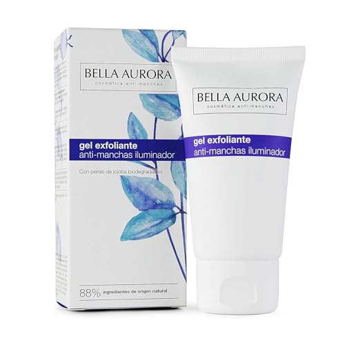 BELLA AURORA - Gel Exfoliante 75 ml, Facial Anti-Manchas Iluminador, Limpia la Piel en Profundidad, Peeling Facial Enzimático para la Cara, Para Todo Tipo de Piel