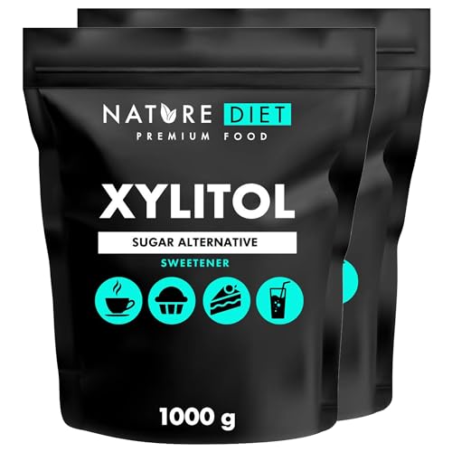Nature Diet - Xylitol 2 x 1 kg | 100% natural | sustituto del azúcar | edulcorante de origen vegetal | bajo índice glucémico | bajo contenido calórico.