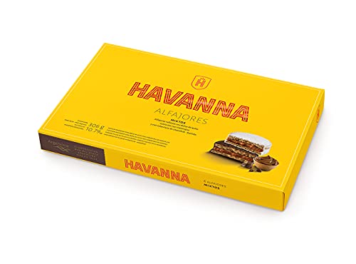 Havanna | Alfajores Mixtos de Chocolate y Merengue | Galletas Cubiertas Rellenas de Dulce de Leche | 6 unidades | 306g