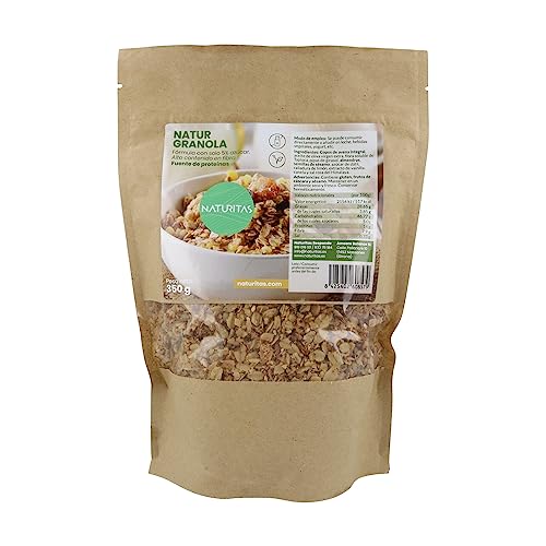 Natur Granola 350 g Naturitas Essentials | Bajo en azúcares | 5% azúcar | Alto contenido en fibra | Vegan