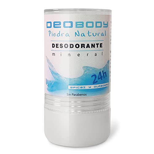 Desodorante De Alumbre Natural En Piedra (120gr) Para Hombres Y Mujeres. Antitranspirante Para El Sudor Fuerte De Axilas Y Pies. Sin Aluminio Y Sin Parabenos. 100% Natural