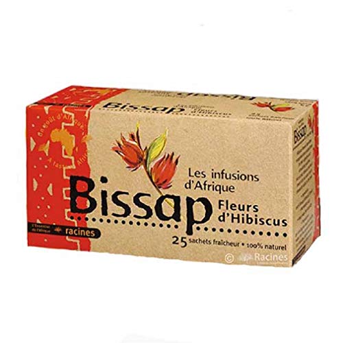 [ INFUSION 100% BISSAP ] Set de 3 cajas de infusión con Bissap | Flores de hibisco o Karkade | 100% natural | 3 x 25 sobres de 1.6g
