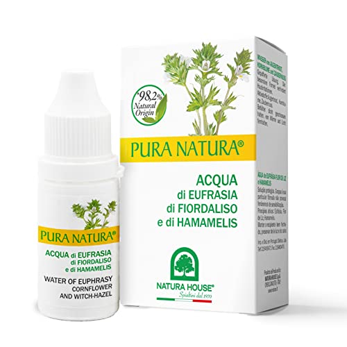 PuraNatura Occhi - Naturaleza House - Agua de EUFRASIA FLORDALISO Y HAMAMELIS - 98,2% Origen Natural - 10 ml - Made in Italy