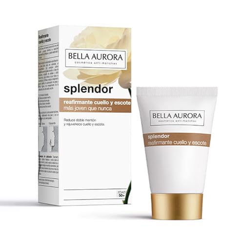 Bella Aurora Crema Facial Reafirmante Cuello y Escote Hidratante para Mujer Anti-Edad, 50 ml | Tratamiento Anti-Arrugas para la Cara Día y Noche | Splendor