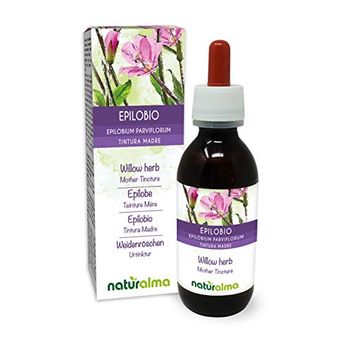 Epilobio (Epilobium parviflorum) hierba Tintura Madre sin alcohol Naturalma | Extracto líquido gotas 120 ml | Complemento alimenticio | Vegano
