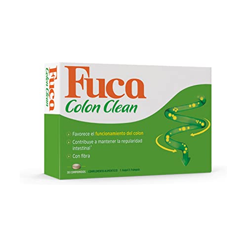 FUCA Colon Clean 30 Comprimidos - Complemento Alimenticio - Ayuda a Mantener la Regularidad Intestinal - Fibra, Frángula, Fosfoligosacáridos y Gugul