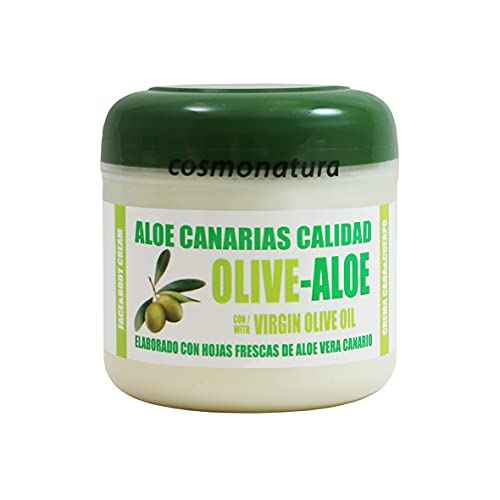 Aloe Canarias Crema Hidratante Cara y Cuerpo con Aceite de Olive Virgen y Aloé Vera 100% 300ml
