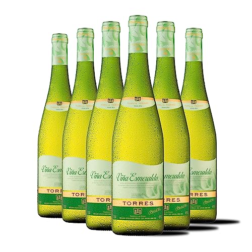 Viña Esmeralda 2020 - Vino Blanco Moscatel D.O. Penedès - Bodegas Torres Catalunya - Pack 6 Botellas 750ml