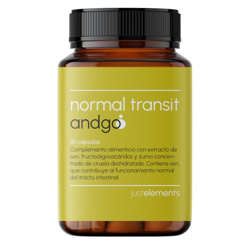 Just Elements AndGo Normal Transit | Laxante natural para el estreñimiento | Ablandamiento de Heces | Ingredientes 100% Naturales – 30 Cápsulas