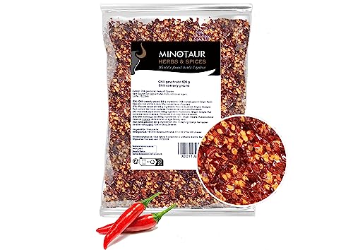 Minotaur Spices | Chili molido Grueso | Copos de Chile | 2 x 500 g (1 Kg) | Escamas, Medio Picante, Chiles