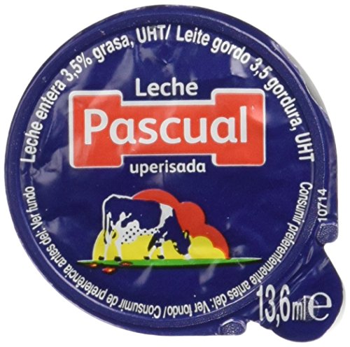 Calidad Pascual - Leche Pascual Entera - Caja de 150 Tarrinas de 14 ml - Monodosis, Sin necesidad de refrigeración