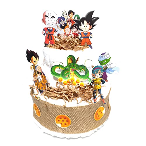 Tarta de pañales Dragon Ball | Goku | Pañales | Regalos recién nacidos | Regalos bebés | Lulamuk