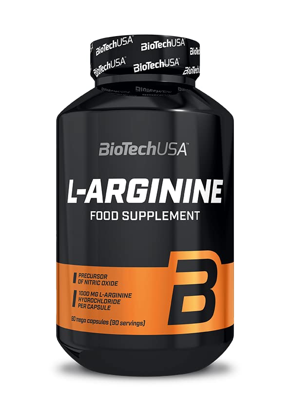 BioTechUSA L-Arginine, Complemento alimenticio a base de L-arginina, 90 cápsulas