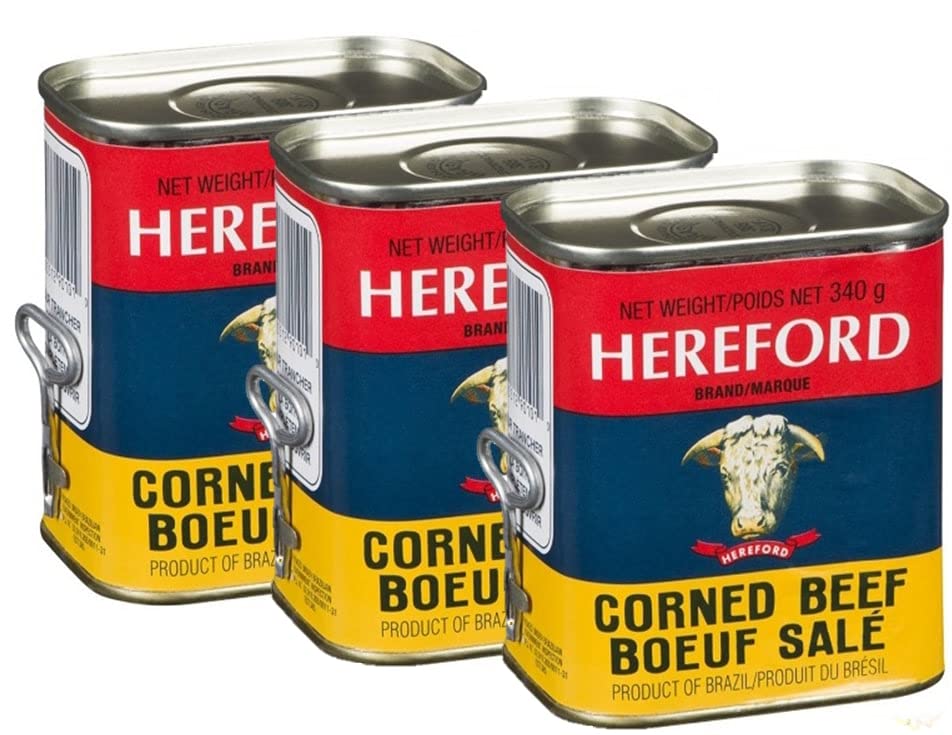 Hereford Carne Vacuna en Conserva 340 gr - Pack de 3 unidades Promoo - Corned Beef